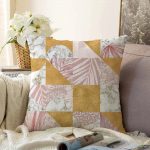 - Sonil-K-5305-Gorsel1 - Realhomes  Altın Zeminde Mermer Desenli Dijital Baskılı Raşel Kadife Kırlent Kılıfı Realhomes