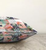 - Sonil-K-5307-Gorsel3 - Realhomes  Geometrik Şekillerde Gül Motifli Özel Tasarım Raşel Kadife Kırlent Kılıfı Realhomes