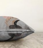 - Sonil-K-5310gri-Gorsel3 - Realhomes Gri Zeminde Gold Yaprak Motifli Dekoratif Raşel Kadife Kırlent Kılıfı Realhomes