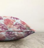 - Sonil-K-5313-Gorsel3 - Realhomes  Sulu Boya Tropik Yaprak Desenli Özel Tasarım Modern Raşel Kadife Kırlent Kılıfı Realhomes