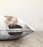 - Sonil-K-5316-Gorsel3 - Realhomes  Beyaz Zeminde Soyut Çizim Ay Ve Yaprak Motifli Raşel Kadife Kırlent Kılıfı Realhomes