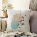 - Sonil-K-5340-Gorsel1 - Realhomes Realhomes Botanik Portre Desenli Özel Tasarım Raşel Kadife Kırlent Kılıfı Realhomes