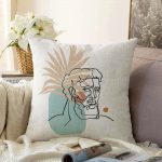 Antik Yunan Tanrısı RealHomes Özel Tasarım Modern Raşel Kadife Kırlent Kılıfı Realhomes