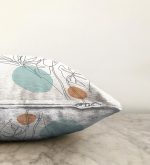 - Sonil-K-5369-Gorsel3 - Realhomes  Beyaz Zemin Üzerinde Çizim Çiçek Tasarımlı Raşel Kadife Kırlent Kılıfı Realhomes