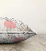 - Sonil-K-5374set-Gorsel3 - Realhomes  Gri Zemin Üzerinde Karakalem Çiçek Çizimli Modern Raşel Kadife Kırlent Kılıfı Realhomes