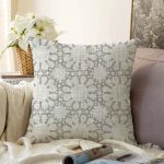 - Sonil-K-5388-Gorsel1 - Realhomes  Gri Kot Desenli Güneş Motifli Dekoratif Modern Raşel Kadife Kırlent Kılıfı Realhomes