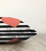 Modern Kalp Desenli Dijital Baskılı Dekoratif Raşel Kadife Yastık Kırlent Kılıfı Realhomes