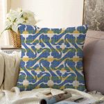 - Sonil-K-5390-Gorsel1 - Realhomes Gri Zemin Üzerinde Kahverengi Kot Çizgili Dekoratif Raşel Kadife Yastık Kılıfı Realhomes