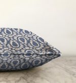 - Sonil-K-5399-Gorsel3 - Realhomes  Realhomes Lacivert Kot Zeminde Soyut Çizimler Dijital Baskılı Raşel Kadife Yastık Kılıfı Realhomes