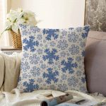 Gri Kot Zemin Üzerinde Kristal Taneleri Motifli Raşel Kadife Kırlent Kılıfı Realhomes