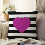 - Sonil-K-541-Gorsel1 - Realhomes  Kalp Desenli Dijital Baskılı Dekoratif Raşel Kadife Yastık Kırlent Kılıfı Realhomes