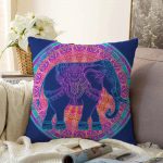 - Sonil-K-5427-Gorsel1 - Realhomes  Rengarenk Bohem Otantik Etnik Fil Desenli Raşel Kadife Kırlent Kılıfı Realhomes