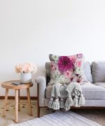 - Sonil-K-55-Gorsel2 - Realhomes  Çiçek Demeti Dijital Baskılı Dekoratif Raşel Kadife Yastık Kırlent Kılıfı Realhomes