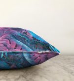 - Sonil-K-5523-Gorsel3 - Realhomes  Tropik Yapraklı Özel Tasarım Dijital Baskılı Modern Dekoratif Raşel Kadife Kırlent Kılıfı Realhomes