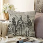 Osmanlı Temalı Özel Tasarım Raşel Kadife Kırlent Kılıfı Realhomes