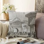 Osmanlı Çarşı Temalı Dekoratif Raşel Kadife Kırlent Kılıfı Realhomes