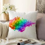 Renli Duman Motifli Modern Raşel Kadife Yastık Kılıfı Realhomes