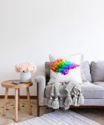 Renli Duman Motifli Modern Raşel Kadife Yastık Kılıfı Realhomes