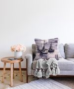 - Sonil-K-5569-Gorsel2 - Realhomes Siyah Beyaz Tekne Desenli Modern Raşel Kadife Yastık Kılıfı Realhomes