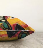 Müzik Temalı Soyut Kadın Motifli Raşel Kadife Kırlent Kılıfı Realhomes