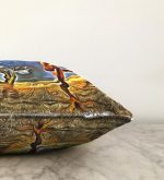 - Sonil-K-5585-Gorsel3 - Realhomes  Altın Varaklı Ağaç Kadın Motifli Dekoratif Raşel Kadife Kırlent Kılıfı Realhomes