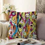 - Sonil-K-5586-Gorsel1 - Realhomes  Rengarenk Ogea Motifli Özel Tasarımlı Raşel Kadife Yastık Kılıfı Realhomes