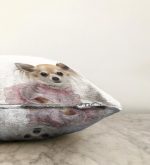 Sevimli Köpek Desenli Dijital Baskılı Modern Raşel Kadife Yastık Kırlent Kılıfı Realhomes