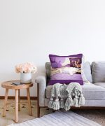 Gözlüklü Kedi Desenli Dijital Baskılı Modern Raşel Kadife Yastık Kırlent Kılıfı Realhomes