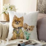 - Sonil-K-5614-Gorsel1 - Realhomes  Sevimli Köpekler Dijital Baskılı Modern Raşel Kadife Yastık Kırlent Kılıfı Realhomes