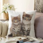 - Sonil-K-5616-Gorsel1 - Realhomes  Sevimli Tekir Kedicikler Modern Raşel Kadife Yastık Kılıfı Realhomes