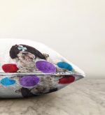 - Sonil-K-5618-Gorsel3 - Realhomes  Renkli İp Toplarıyla Köpek Dijital Baskılı Modern Raşel Kadife Yastık Kırlent Kılıfı Realhomes