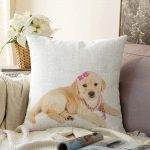 - Sonil-K-5620-Gorsel1 - Realhomes Sevimli Köpek Desenli Dijital Baskılı Modern Raşel Kadife Yastık Kırlent Kılıfı Realhomes