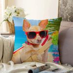 - Sonil-K-5630-Gorsel1 - Realhomes Hamaktaki Köpek Motifli Modern Raşel Kadife Yastık Kırlent Kılıfı Realhomes