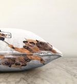 Selfie Çekinen Köpekli Kedi Modern Raşel Kadife Yastık Kırlent Kılıfı Realhomes