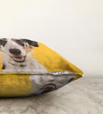 Sevimli Köpek Desenli Dijital Baskılı Modern Raşel Kadife Yastık Kırlent Kılıfı Realhomes
