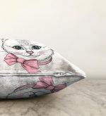 - Sonil-K-5657-Gorsel3 - Realhomes  Sevimli Kedi Desenli Dijital Baskılı Modern Raşel Kadife Yastık Kırlent Kılıfı Realhomes