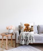 - Sonil-K-5665-Gorsel2 - Realhomes  Tavşan-Kedi-Köpek Desenli Dijital Baskılı Modern Raşel Kadife Yastık Kırlent Kılıfı Realhomes