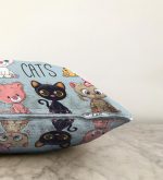 - Sonil-K-5667-Gorsel3 - Realhomes Cats Motifli Dijital Baskılı Modern Raşel Kadife Yastık Kırlent Kılıfı Realhomes