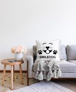 - Sonil-K-5671-Gorsel2 - Realhomes  SmileDog Motifli Dijital Baskılı Modern Raşel Kadife Yastık Kırlent Kılıfı Realhomes