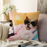 - Sonil-K-5680-Gorsel1 - Realhomes  Selfie Çekinen Köpek Modern Raşel Kadife Yastık Kırlent Kılıfı Realhomes