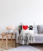 - Sonil-K-5684-Gorsel2 - Realhomes  I Love Dijital Baskılı Pati İzi Modern Raşel Kadife Yastık Kırlent Kılıfı Realhomes