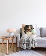 - Sonil-K-5686-Gorsel2 - Realhomes  Sevimli Köpek Desenli Dijital Baskılı Modern Raşel Kadife Yastık Kırlent Kılıfı Realhomes