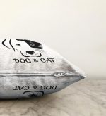 Dog & Cat Dijital Baskılı Modern Raşel Kadife Yastık Kırlent Kılıfı Realhomes