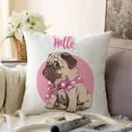 - Sonil-K-5690-Gorsel1 - Realhomes Hello Sevimli Köpek Dijital Baskılı Modern Raşel Kadife Yastık Kırlent Kılıfı Realhomes