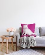 - Sonil-K-5697-Gorsel2 - Realhomes  Sevimli Kedi Desenli Dijital Baskılı Modern Raşel Kadife Yastık Kırlent Kılıfı Realhomes