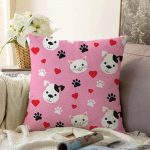 - Sonil-K-5700-Gorsel1 - Realhomes  Kalpli Köpek ve Kedi Dijital Baskılı Modern Raşel Kadife Yastık Kırlent Kılıfı Realhomes