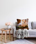 - Sonil-K-5710-Gorsel2 - Realhomes  Sevimli Köpek Desenli Dijital Baskılı Modern Raşel Kadife Yastık Kırlent Kılıfı Realhomes