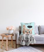 - Sonil-K-5713-Gorsel2 - Realhomes  Sevimli Kedi Desenli Dijital Baskılı Modern Raşel Kadife Yastık Kırlent Kılıfı Realhomes