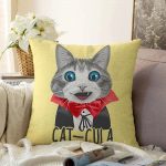 - Sonil-K-5719-Gorsel1 - Realhomes  Cat-Cula Dijital Baskılı Modern Raşel Kadife Yastık Kırlent Kılıfı Realhomes