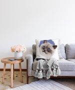 - Sonil-K-5728-Gorsel2 - Realhomes  Sevimli Kedi Desenli Dijital Baskılı Modern Raşel Kadife Yastık Kırlent Kılıfı Realhomes